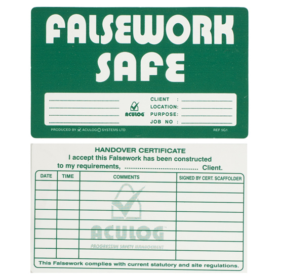 falsework safe card