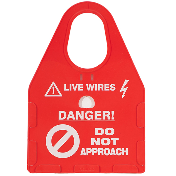 live wires safety card holder red